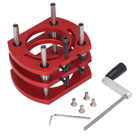 Acogedor Router Lift Kit, Metal Router Lift System with Router Table Insert Plate, 4 Jaw Clamping, Router Lift Base Accessories (Silver) Acogedor