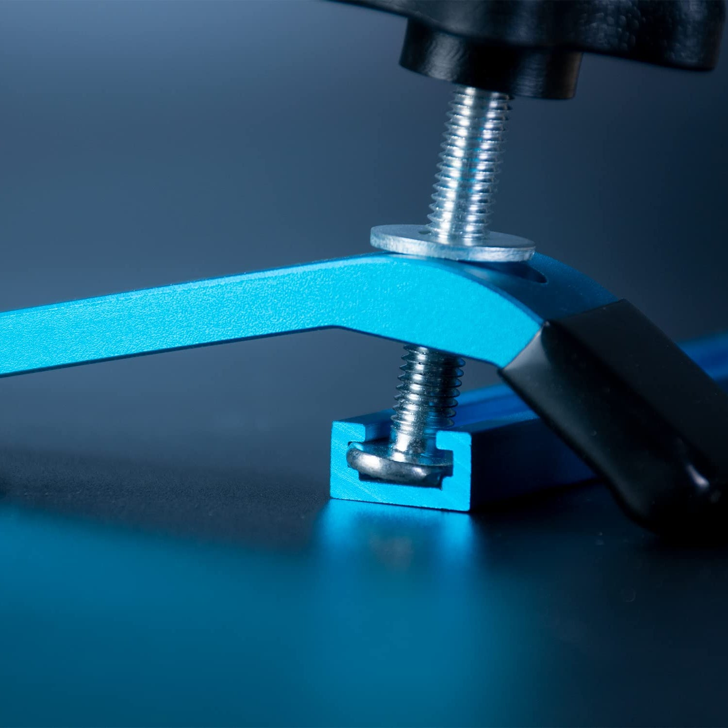 for Woodworking T-Track Clamps: ZokMok 4pcs Hold Down Clamps for Woodworking, 5 inches Length T Rail Track Slot Bolts Washeres and 5-star Nuts (T ZokMok