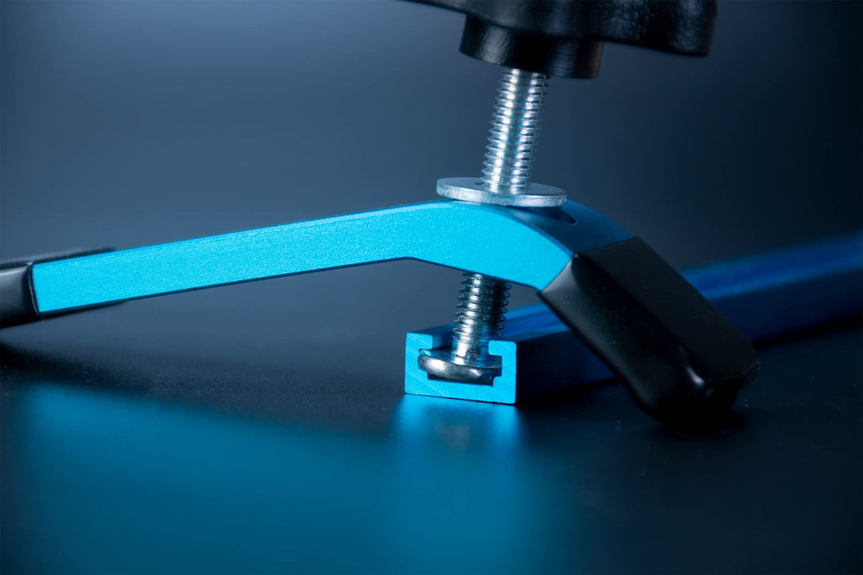 for Woodworking T-Track Clamps: ZokMok 4pcs Hold Down Clamps for Woodworking, 5 inches Length T Rail Track Slot Bolts Washeres and 5-star Nuts (T ZokMok