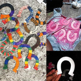 Honbay 24PCS Horseshoe Shaped Blank Unfinished Wood Discs Slices for DIY Crafts HONBAY