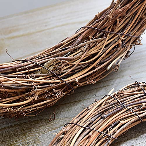 Renococo DIY Crafts Natural Grapevine Wreaths,12/16 Inch Wreath Ring,Rattan Vine Branch Hoop,DIY Rattan Frame,Twig Wreath,DIY Frame,Xmas Wreath, Renococo