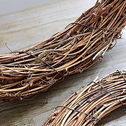 Renococo DIY Crafts Natural Grapevine Wreaths,12/16 Inch Wreath Ring,Rattan Vine Branch Hoop,DIY Rattan Frame,Twig Wreath,DIY Frame,Xmas Wreath, - WoodArtSupply