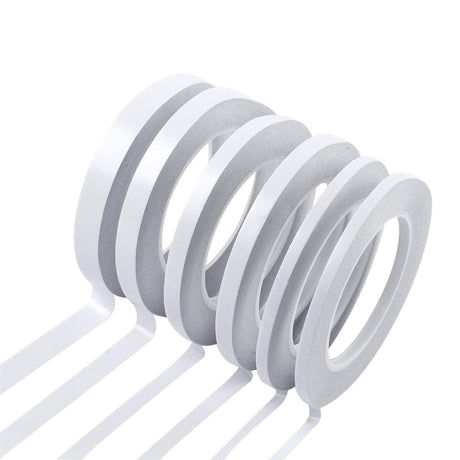 Lazydrop Double-Sided Tape for Arts, Crafts, Photography, Scrapbooking, Tear-by-Hand, Paper Backing (6 Rolls) (Width: 6mm/ 9mm/ 12mm/ 15mm) Lazydrop