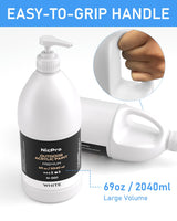 Nicpro White Large Outdoor Acrylic Paint Set (69 oz, 2040 ml) Rich Art Painting Supplies Non Toxic Multi Surface Paint for Canvas, Wood, Leather, Nicpro