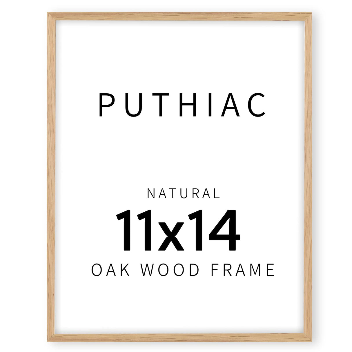 puthiac 11x14 Oak Wood Picture Frame - Minimalist 11x14 Poster Frame, 11"x14" Frame Wood, Natural Solid Wooden Picture Frames for Wall Art Photo and puthiac