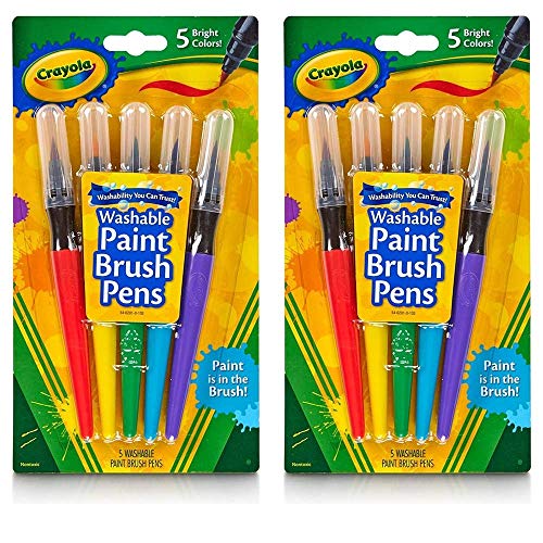 Crayola Washable Paint Brush Pens - 5 Count (2-Pack) Crayola