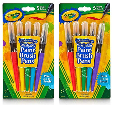 Crayola Washable Paint Brush Pens - 5 Count (2-Pack) Crayola