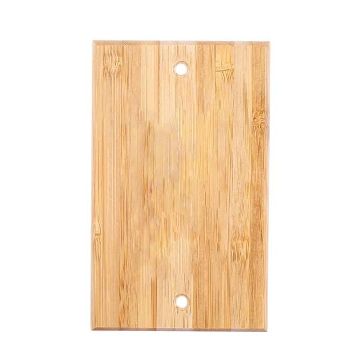 Solid Wood Single Toggle Light Switch Plate 4.5" X 2.76" Bamboo Light Switch Cover Quality Raw Wooden Decorative Blank Light Switch Cover Plate Alckerou