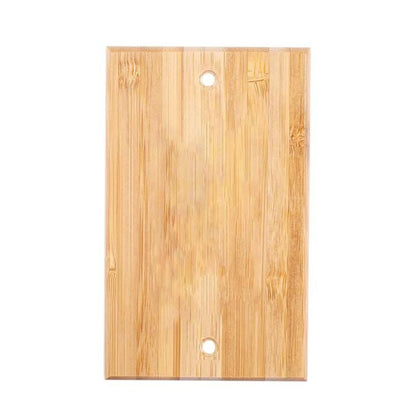 Solid Wood Single Toggle Light Switch Plate 4.5" X 2.76" Bamboo Light Switch Cover Quality Raw Wooden Decorative Blank Light Switch Cover Plate - WoodArtSupply