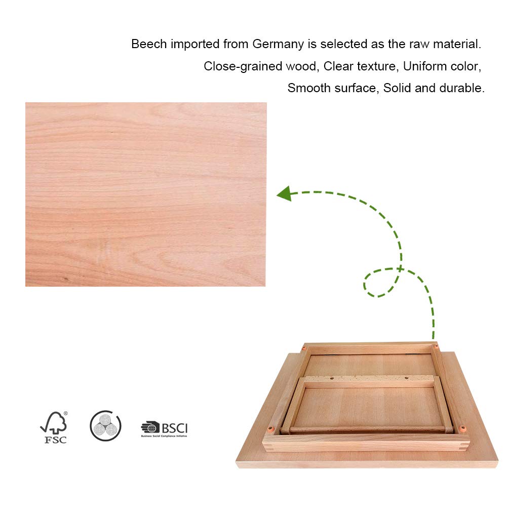 Tabletop Easel A3 Painting Easel with Smooth Surface, Adjustable Angle Art Easel for Artists, Children, Beginners & Student Miratuso