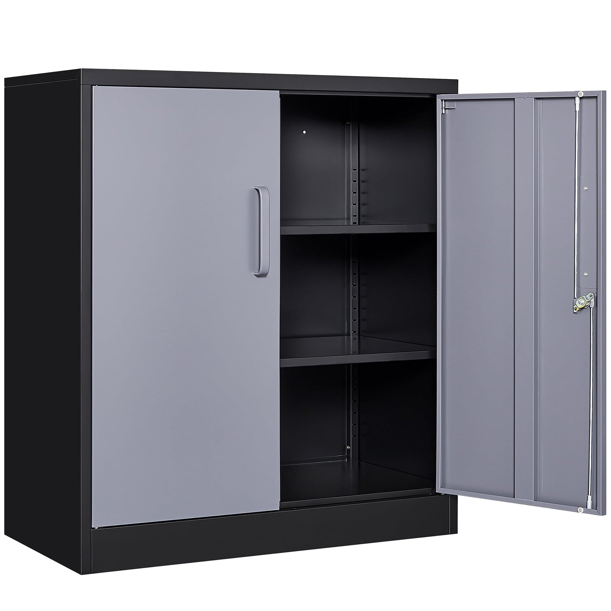 SISESOL Storage Cabinet with Doors and Shelves,Display Cabinet with Glass Doors, Freestanding Kitchen Pantry Cabinet with Glass Doors and Shelves for - WoodArtSupply