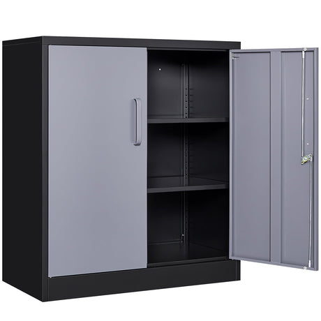 SISESOL Storage Cabinet with Doors and Shelves,Display Cabinet with Glass Doors, Freestanding Kitchen Pantry Cabinet with Glass Doors and Shelves for SISESOL