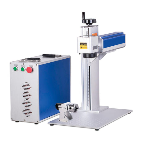 Cloudray US Stock 30W Fiber Laser Engraver with Rotary Axis, LightBurn Compatible Laser Engraver with Red Dot Pointer, 6.9x6.9 Solid State Laser Cloudray