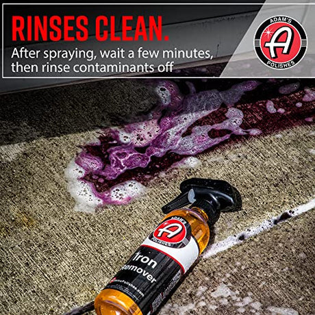 Adam's Polishes Iron Remover (16oz) - Iron Out Fallout Rust Remover Spray for Car Detailing | Remove Iron Particles in Car Paint, Motorcycle, RV & Adam's Polishes