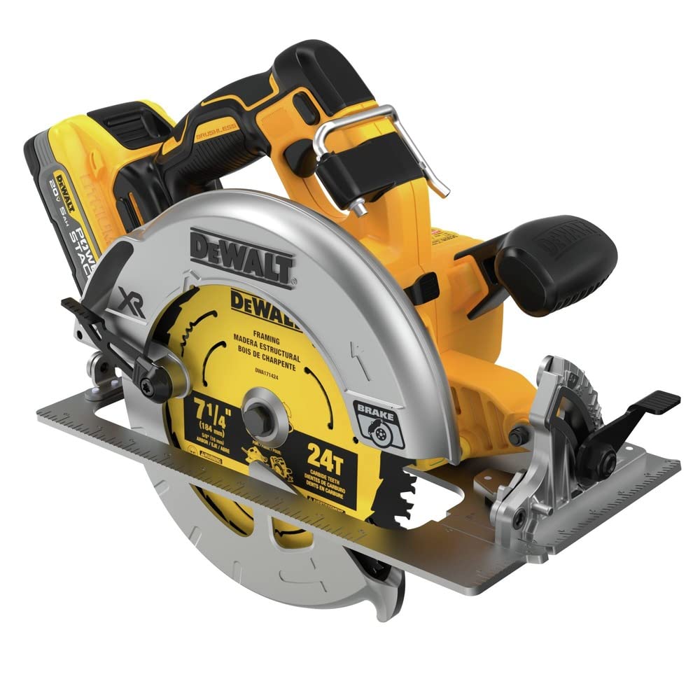 DEWALT 20V MAX Circular Saw, Cordless, 7-1/4 inch, Battery and Charger Included (DCS570H1) DEWALT