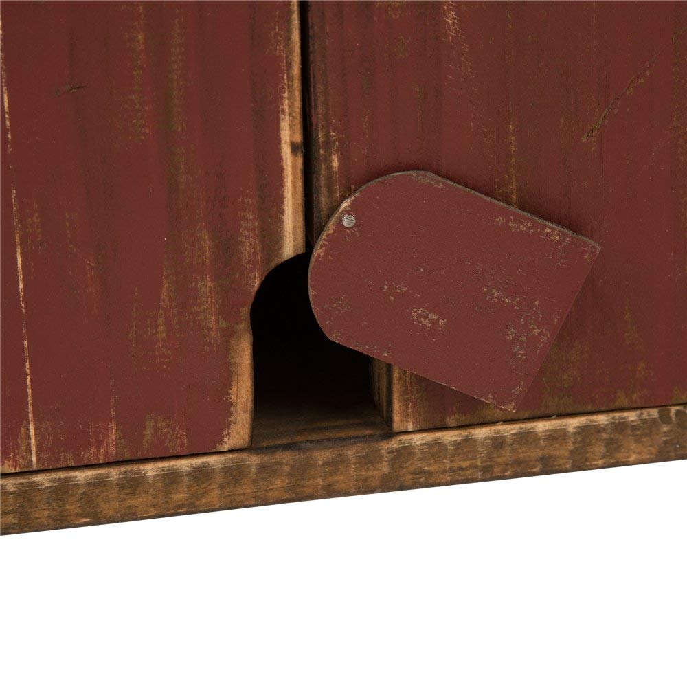 Glitzhome 20.67" L Birdhouse for Outside Rustic Wood Barn Design Extra-Large Hand Painted Bird House glitzhome