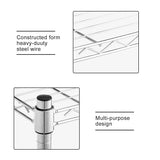 TYNB, Metal Storage Rack 6000 Lbs Capacity, 6 Tier Metal Shelf with Wheels 48In L×18In W×76In H NSF Height Adjustable Movable Heavy Duty Wire TYNB