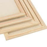 SOUJAP 8 Pack 9 x 12 Inch Wood Canvas Board, Unfinished Wooden Flat Panels, Wood Cradled Framed Canvas for Painting Craft Art SOUJAP