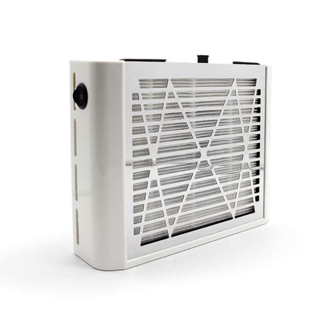 AONOLOVO Nail Dust Collector, Powerful Nail Vacuum Dust Collector Nail Tech Extractor Fan Manicure Tool for Acrylic Nails Removal, White AONOLOVO