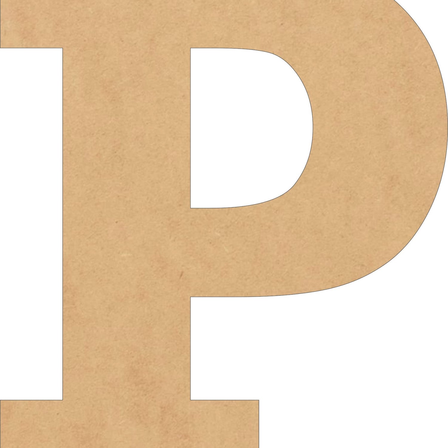 6 Inch Wooden Block Letter for Kids, Unfinished P Nursery Decor Wood Alphabet, Paintable MDF Craft, Rockwell Font NEXTCraft