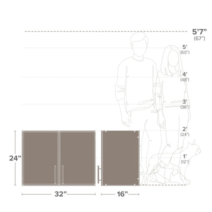 Prepac Brown Cabinet: Elite Wall Cabinet, EEW-3224 Garage Cabinet with Storage Shelf, Stackable 16"D x 32"W x 24"H, Perfect as a Garage Storage