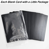 ABBECIAO 0.04" Thick Blank Aluminum Business Cards Anodized Metal Plaque Plate Blanks for Laser Engraving 86 * 54mm 15 Pack Black ABBECIAO