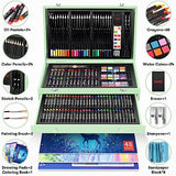 iBayam Art Supplies, 150-Pack Deluxe Wooden Art Set Crafts Drawing Painting Kit with 1 Coloring Book, 2 Sketch Pads, Creative Gift Box for Adults iBayam