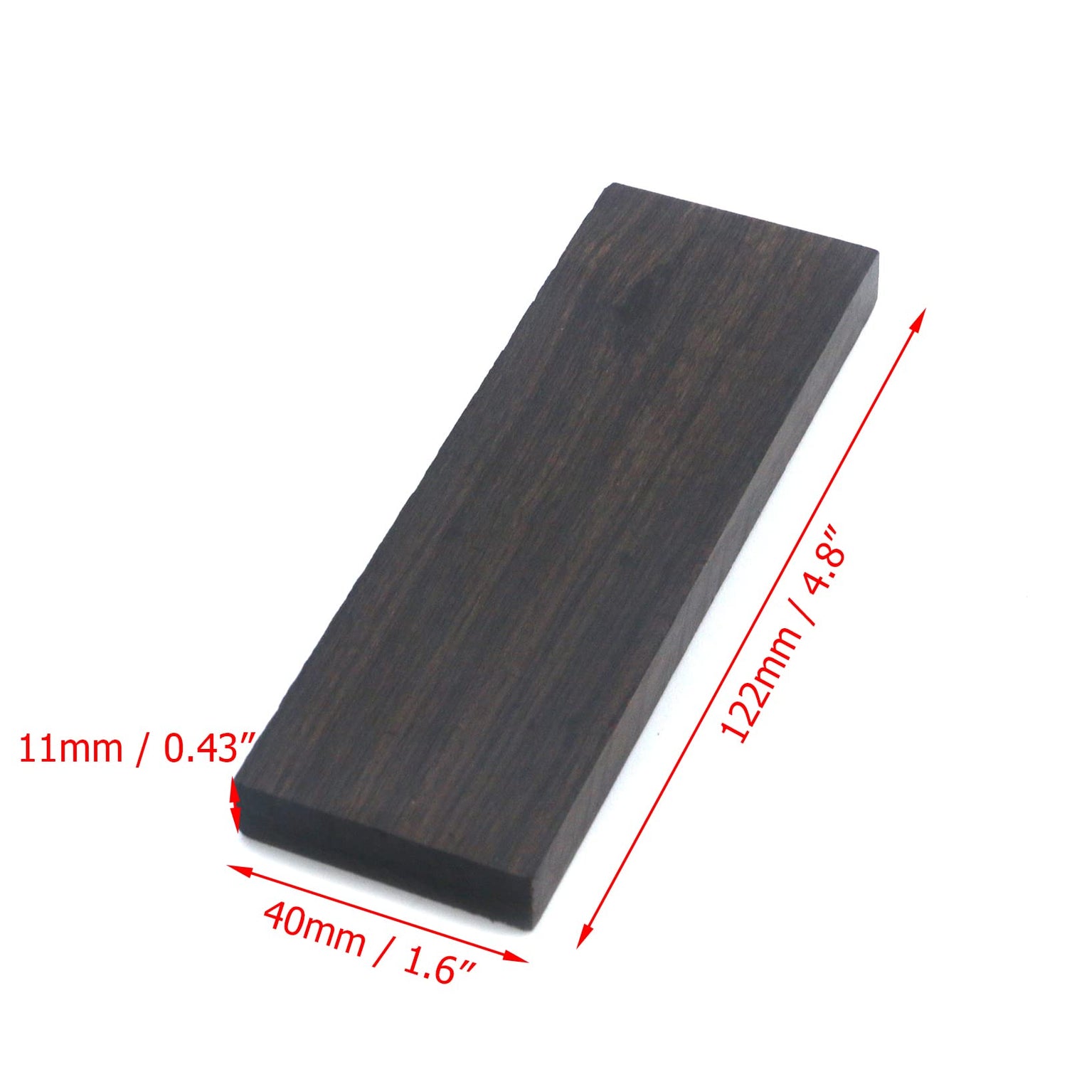 Coshar 2 Pieces Black Ebony Wood Timber Black Ebony Blank Lumber Handle Plate Material for DIY Music Instrument Tools Coshar