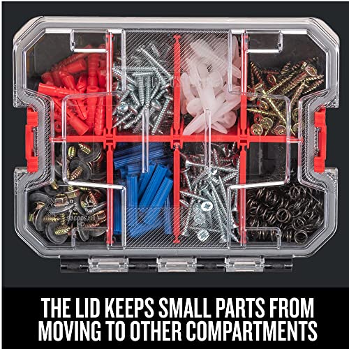 CRAFTSMAN VERSASTACK Storage Organizer, Small Parts Organizer, 8 Compartments, Lid Includes Secure Latch (CMST17827) Craftsman