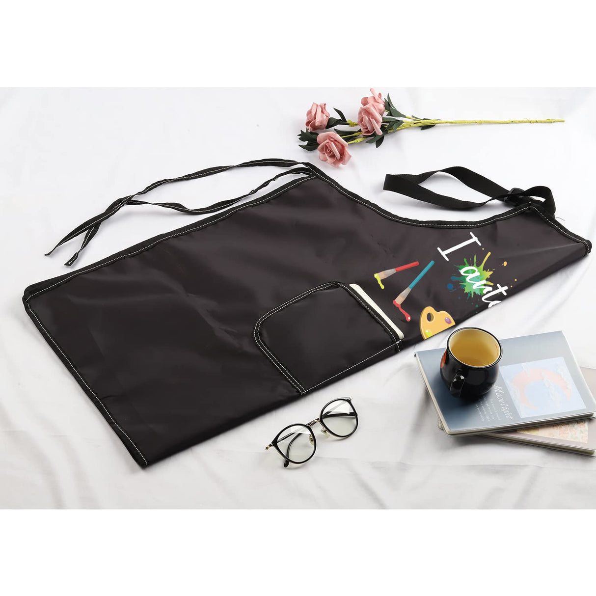 MBMSO Painting Artist Apron I Arted Apron Artist Painter Gifts Funny Art Teacher Student Gifts Apron Paint Lovers Gifts (I Arted Apron-black) MBMSO