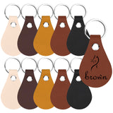 20 Pack Leather Key Fob Kit PU Leather Keychain Blanks with Key Rings and Rivets Key Chain Blanks for DIY Craft Laser Engraving Keychain Making TiciKim