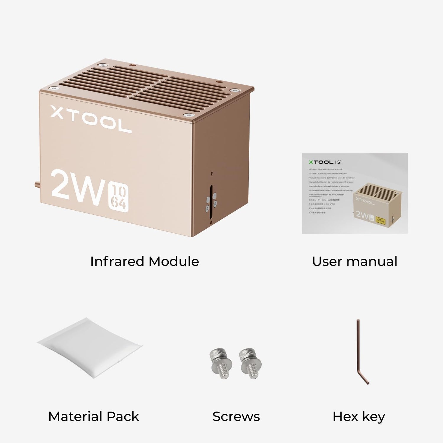 xTool 1064nm Infrared Laser Module for xTool S1 Laser Engraver - High Precision Engraving on Metal, Plastic, Acrylic Materials, Ideal for Jewelry xTool