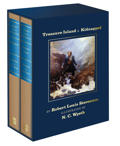 Treasure Island and Kidnapped: N. C. Wyeth Collector's Edition (2-vol. clothbound set) (Abbeville Illustrated Classics) WoodArtSupply
