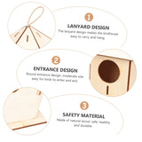 FUNOMOCYA 2pcs Wooden Bird House Decorative Bird Houses Kids playset Outdoor Outside Kids Toys Unfinished Wood Birdhouse Unpainted Wooden Birdhouses FUNOMOCYA