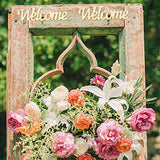 BESPORTBLE Front Door Garland 30pcs Welcome Wood Letters Unfinished Wood Sign Large Letter Cutouts Wooden Decoration for Home Porch Sign Wedding BESPORTBLE