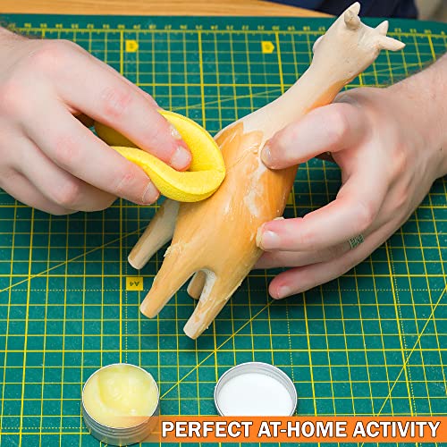 Wood Carving Kit for Beginners - Whittling kit with Giraffe - Linden Woodworking Kit for Kids, Adults - Wood Carving Stainless Steel Knife with NEWURBAN