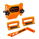 POWERTEC 71552 4-Piece Universal Featherboard Woodworking Safety Kit w/Magnetic Push Stick and Deluxe Push Blocks for Table Saws, Router Tables, POWERTEC