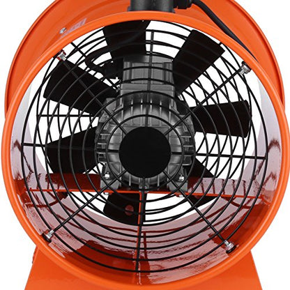 OrangeA Utility Blower Fan, 12 Inches, 520W 2295 CFM High Velocity Ventilator w/ 16 ft/5 m Duct Hose, Portable Ventilation Fan, Fume Extractor for - WoodArtSupply