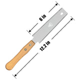 6OX Japanese Hand Saw 6 Inch, Double Edge Sided SK5 Flexible Small Pull Saw with Beech Handle for Woodworking 1 Pack 6OX