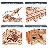 ROBOTIME AMK81 Magic Piano 3D Wooden Puzzle - Elegant Mechanical Music Box Kit for Adults ROBOTIME