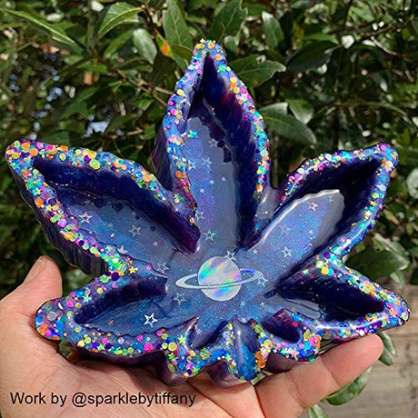 ResinWorld Leaf Ashtray Mold for Epoxy Resin, Maple Leaf Ashtray Resin Silicone Mold, Leaf Tray Molds for Resin Casting ResinWorld