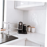 Garneck 1pc Kitchen Storage Rack Shelf for Kitchen Cabinets Steel Storage Countertop Shelf Organizer Three-Layer Shelf Cabinet Storage Shelf Rack Garneck