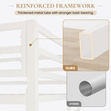 SHA CERLIN Heavy Duty Twin Loft Bed Frame with Removable Stairs and Full-Length Guardrail SHA CERLIN