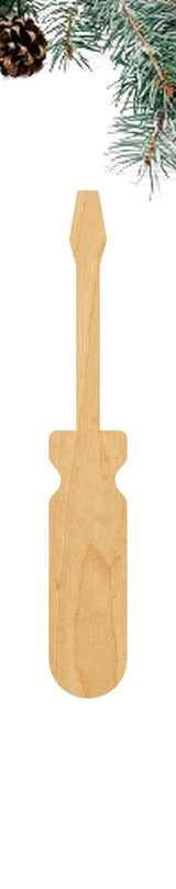 3 Pcs Screwdriver Supply 3" Wooden Shape Ornaments Unique Unpainted Smooth Surface Unfinished Laser Cutout Wood Sheets Boards for Crafts 1/8 Inch Generic