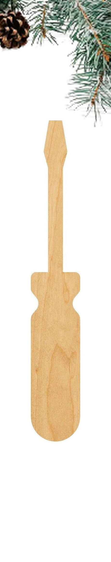 3 Pcs Screwdriver Supply 3" Wooden Shape Ornaments Unique Unpainted Smooth Surface Unfinished Laser Cutout Wood Sheets Boards for Crafts 1/8 Inch Generic