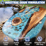 Shabebe Deep Pour Epoxy Resin 3 Gallon, Industrial Grade, Crystal Clear Epoxy Resin Kit for 2-4" Depths, 2:1 Food Safe Casting Resin for DIY Shabebe