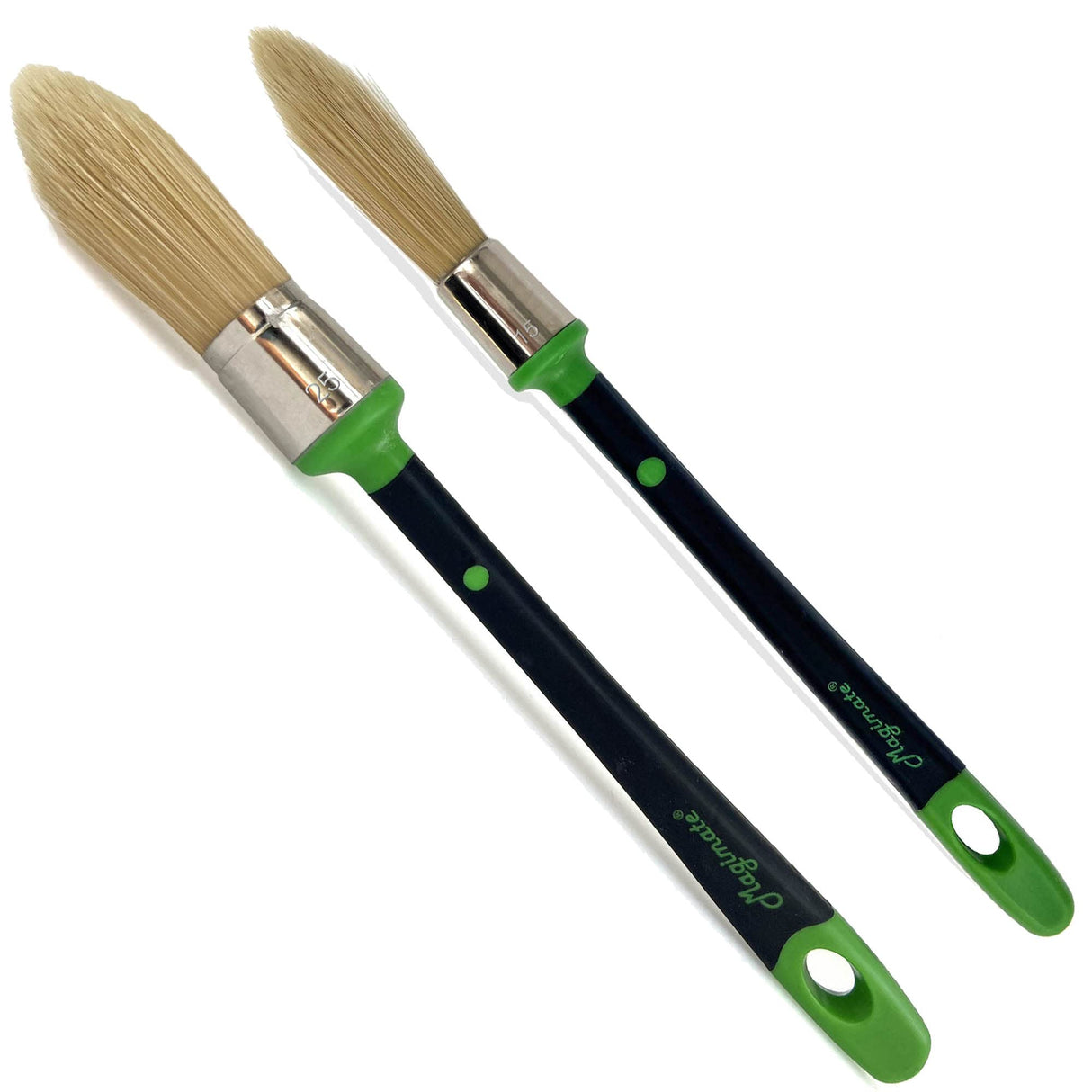 Magimate Small Paint Brushes for Touch Ups, Trim Stain Brushes for Sash, Baseboards, House Wall Corners and Art Application, Multi-Pack of 2 Sizes: Magimate