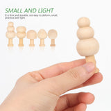 Zerodeko 10pcs Small Wooden Mushroom Unfinished Wooden Figure Painting Plain Mushroom Wood Mushrooms to Paint Fake Tree Children's Toys Mushroom Zerodeko