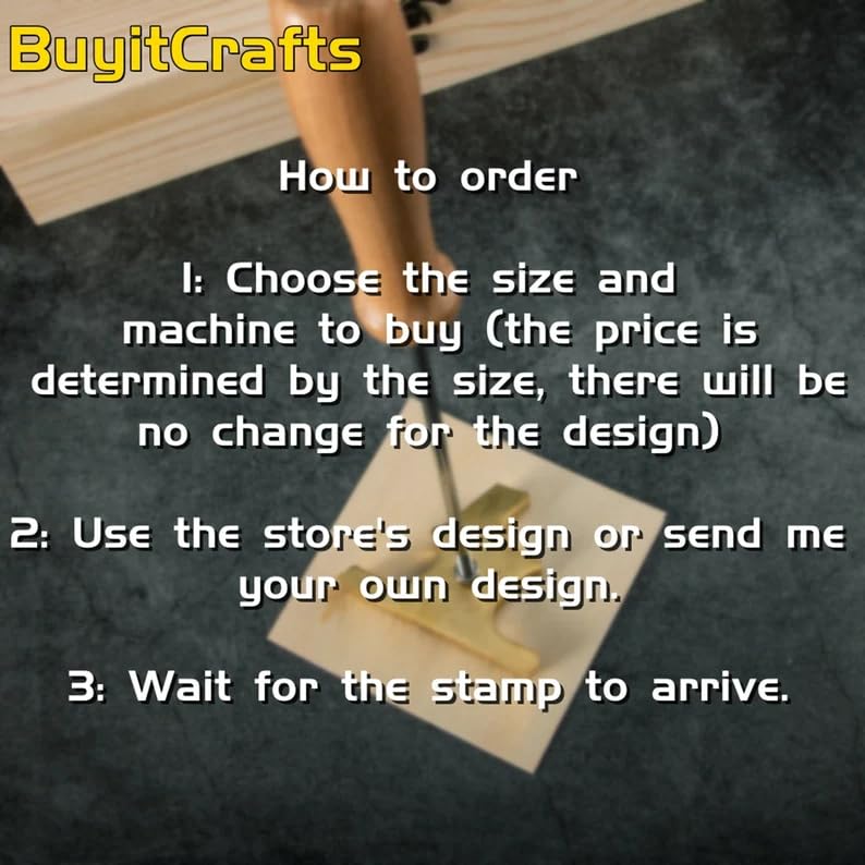 Personalized Brass Branding Iron Stamp for Food, Cakes, and Crafts TPFOON