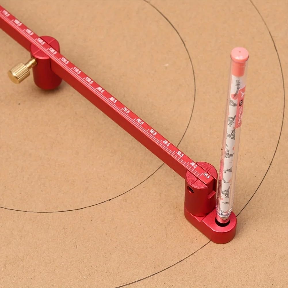 JCFANTS Woodworking Compass Scriber Adjustable Scribing Circle Ruler Woodworking Scribing Gauge Woodworking Circle Drawing Tool (300mm) JCFANTS